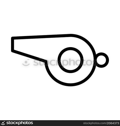 whistle line icon