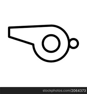 whistle line icon