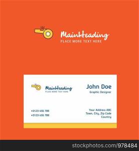 Whistle logo Design with business card template. Elegant corporate identity. - Vector