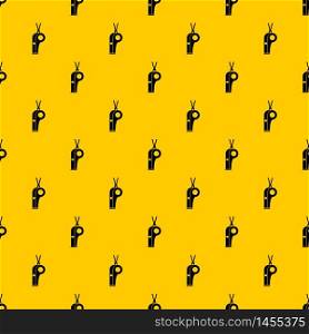 Whistle pattern seamless vector repeat geometric yellow for any design. Whistle pattern vector