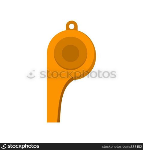Whistle referee icon. Flat illustration of whistle referee vector icon for web isolated on white. Whistle referee icon, flat style