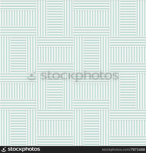 White 3D with colors green striped T shapes.Abstract geometrical background. Pattern with cut out paper effect and realistic shadows.