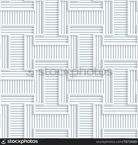 White 3D with colors T rounded shapes with blue.Abstract geometrical background. Pattern with cut out paper effect and realistic shadows.