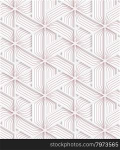 White 3D with colors triangular grid with red.Abstract geometrical background. Pattern with cut out paper effect and realistic shadows.
