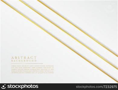 White abstract background luxury design gold metallic color style. vector illustration.