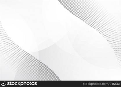 White abstract background vector. Gray abstract. Modern design background for report and project presentation template. Vector illustration graphic. Dot and circular shape. product advertising present