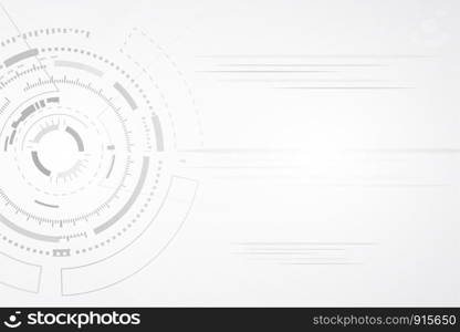 White abstract background vector. Gray abstract. Modern design background for report and project presentation template. Vector illustration graphic. Futuristic and Circular curve shape concept.