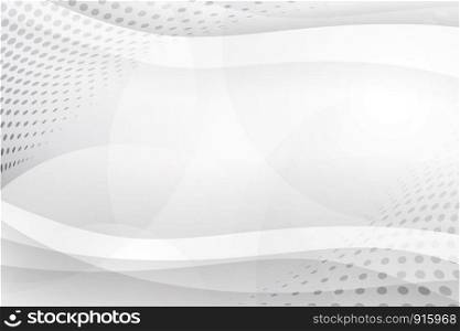 White abstract background vector. Gray abstract. Modern design background for report and project presentation template. Vector illustration graphic. Futuristic and Circular curve shape