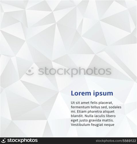 White abstract geometric triangles background vector illustration