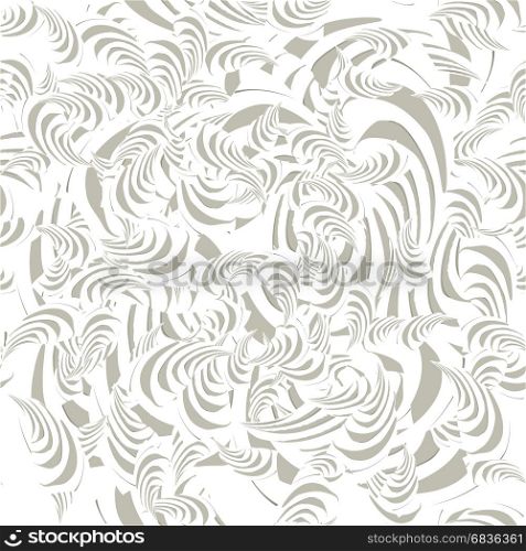 White Abstract Line Seamless Pattern. Strired Endless Background. White Abstract Line Seamless Pattern