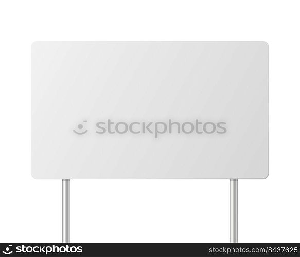 White advertising banner. Square banner, with metal construction. Vector illustration. stock image. EPS 10.. White advertising banner. Square banner, with metal construction. Vector illustration. stock image. 