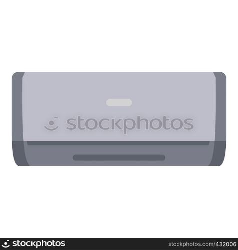 White air conditioner machine icon flat isolated on white background vector illustration. White air conditioner machine icon isolated