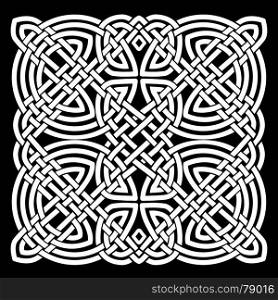 White And Black Celtic Mandala Background. Illustration of a black and white celtic mandala background, for ornaments and tattoos pattern