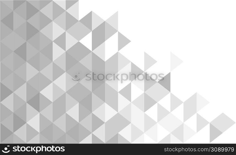 White and gray background. Geometric style. Mesh of triangles. Mosaic template for your design. Vector illustration. Eps 10. White and gray background. Geometric style. Mesh of triangles. Mosaic template for your design. Vector illustration.