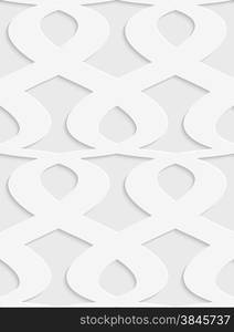 White and gray background with cut out of paper effect. Modern 3D seamless pattern.Paper cut out solid fence grid.