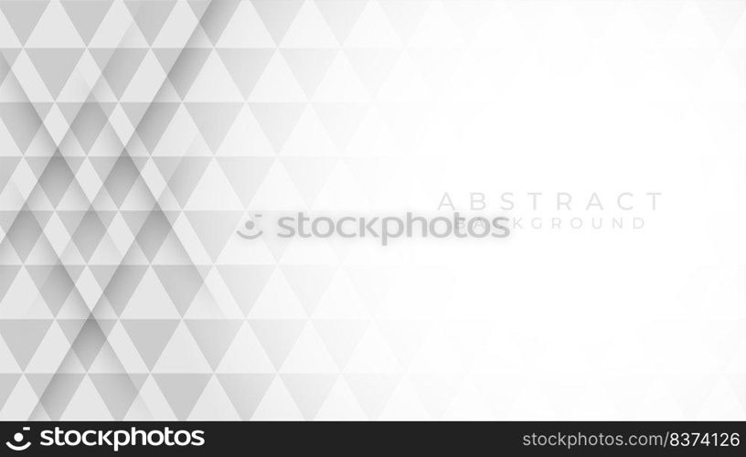 White and gray geometric pattern background vector