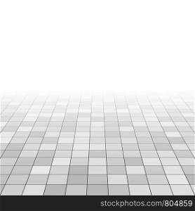 White and gray marble tiles on bathroom floor. Rectangle tiles in perspective grid. Abstract vector background. Surface square ceramic tile texture illustration. White and gray marble tiles on bathroom floor. Rectangle tiles in perspective grid. Abstract vector background