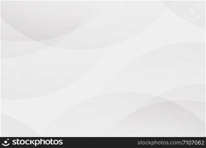 White and grey circular curve abstract background vector for business presentation. Background and abstract concept.