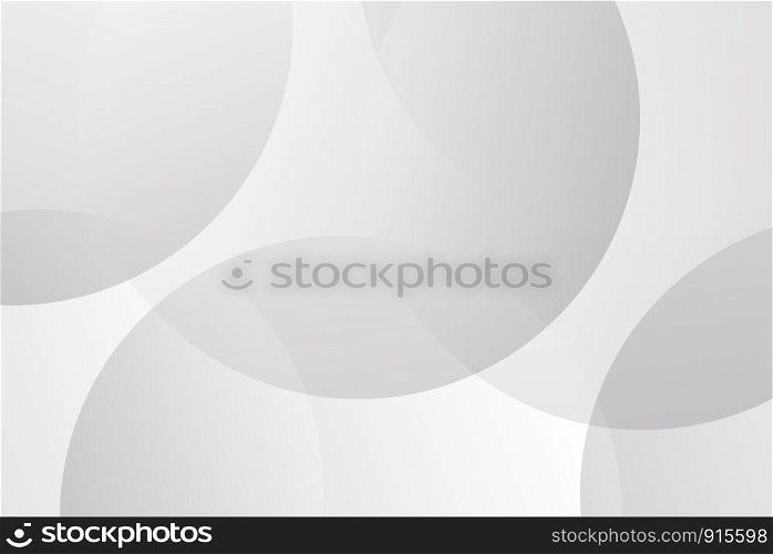 White and grey circular curve abstract background vector for presentation. Background and abstract concept.