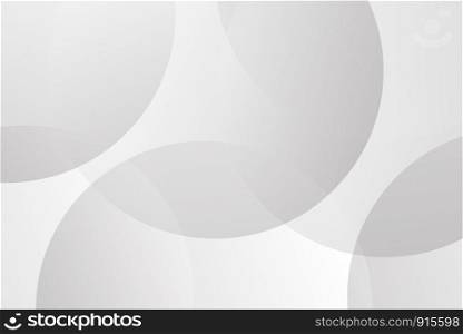 White and grey circular curve abstract background vector for presentation. Background and abstract concept.