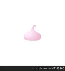 White and pink marshmallow isolated on white background. Vector illustration. Confection, sweets. For decoration, food, blog, web, print label tag. White and pink marshmallow isolated on white background.