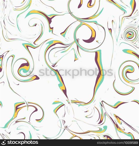White and purple abstract background with marbling swirl. Marble texture seamless pattern. For design cover, invitation, flyer, poster, business card, design packaging. Vector illustration. White and purple abstract background with marbling swirl.