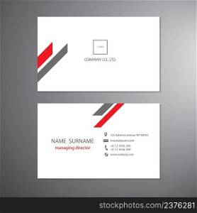 White and red business cards set technology template vector design