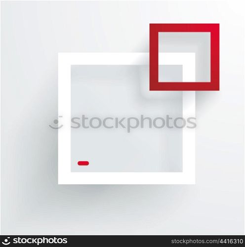 white and red frames on the wall