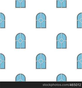 White arched window pattern seamless flat style for web vector illustration. White arched window pattern flat