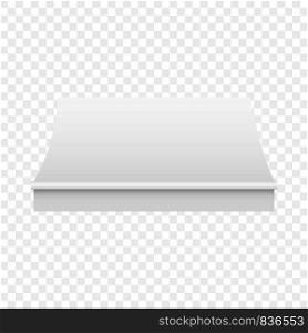 White awning mockup. Realistic illustration of white awning vector mockup for on transparent background. White awning mockup, realistic style