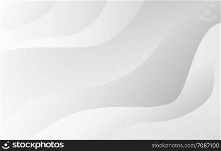 White Background.Creative design Smooth gray line modern high-tech for card,template,space tour text. Interior wall decoration 3D. Seamless wave texture pattern. Abstract Vector Illustration EPS10