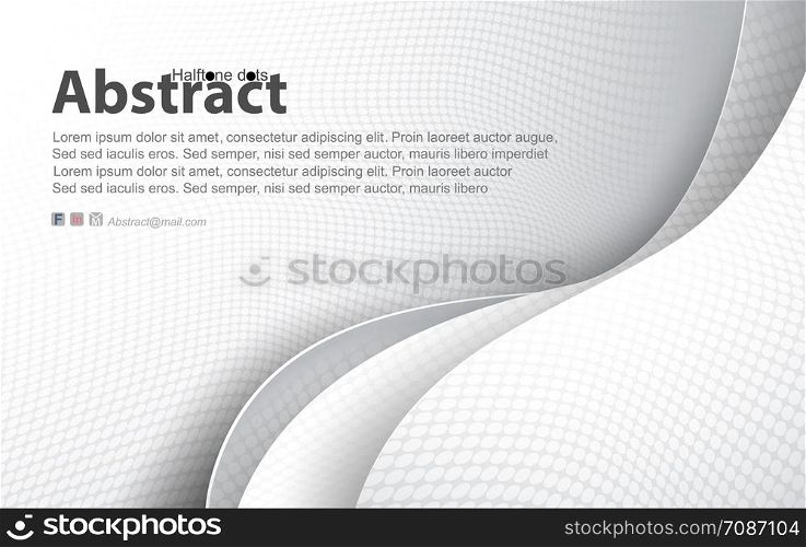 White Background.Creative design Smooth gray line modern high-tech for card,template,space tour text.Business wall decoration. Seamless wave texture pattern. Abstract Vector Illustration EPS10