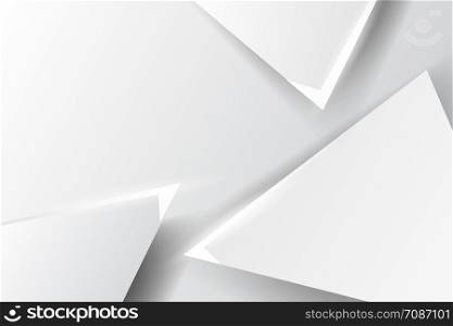 white background.Triangle geometric shapes gray and black minimal decoration for graphic card,template,business. Colorful light gradient abstract mosaic backdrop. 3d.vector illustration EPS10
