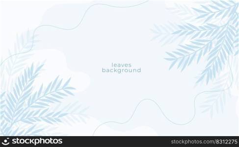 white background with leaves decoration