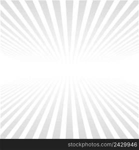 White background with light gray rays going beyond the horizon, vector light background with vertical stripes