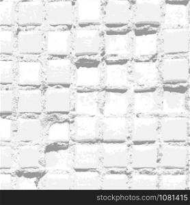 White background with old grungy tiles pattern and damaged texture