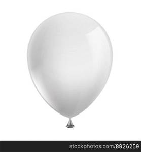 White balloon isolated on background vector image