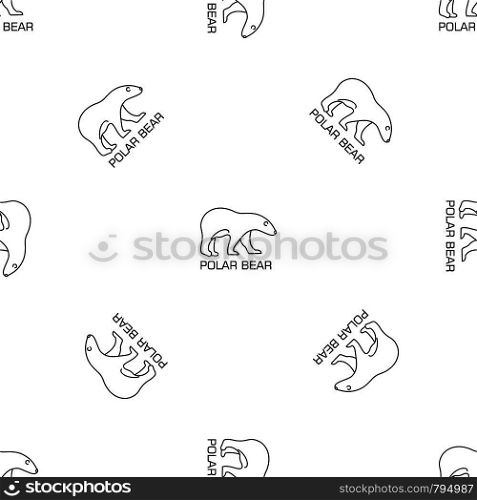 White bear pattern seamless vector repeat geometric for any web design. White bear pattern seamless vector