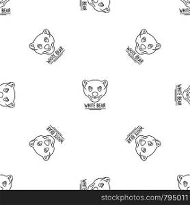 White bears pattern seamless vector repeat geometric for any web design. White bears pattern seamless vector