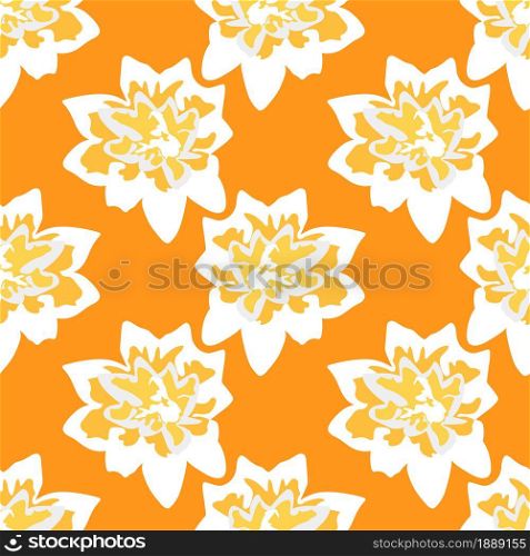 white beauty jasmine flowers repeat pattern. textile background mosaic design