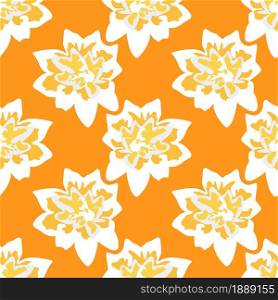 white beauty jasmine flowers repeat pattern. textile background mosaic design