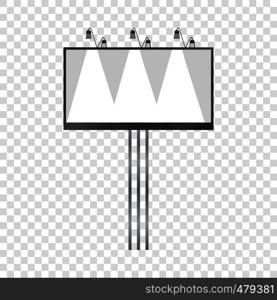 White blank billboard mockup. Realistic illustration of white blank billboard vector mockup for web. White blank billboard mockup, realistic style