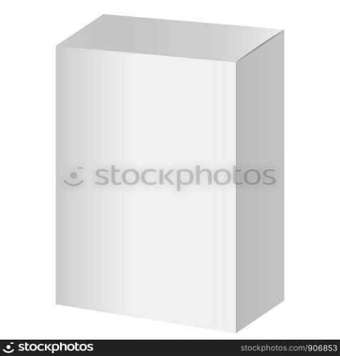 white blank cardboard package boxes mockup. realistic white package box. blank box isolated on white background.