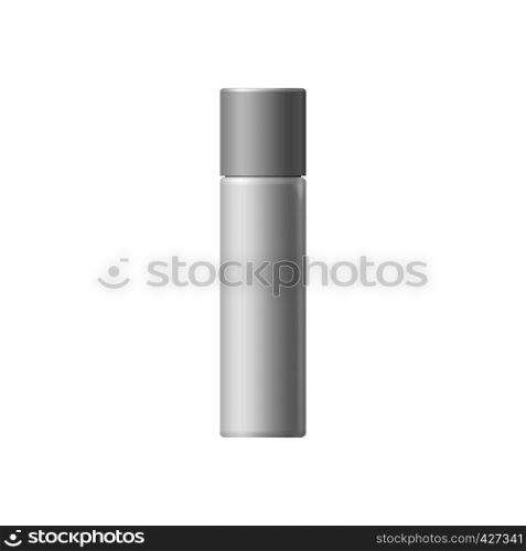 White blank cosmetic bottle on a white background. White blank cosmetic bottle