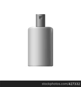 White blank cosmetic container on a white background. White blank cosmetic container