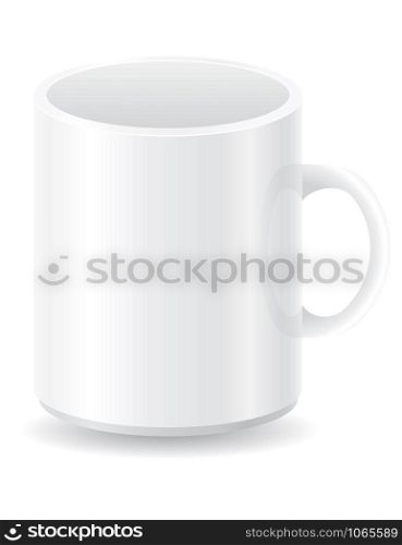 white blank cup vector illustration isolated on background