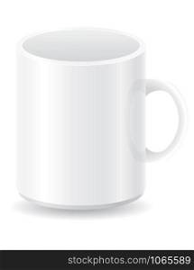 white blank cup vector illustration isolated on background