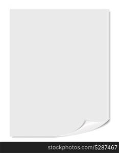 White blank page vector illustration.