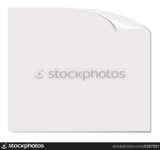 White Blank Page Vector Illustration — Stockphotoscom