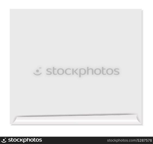 White blank page vector illustration.